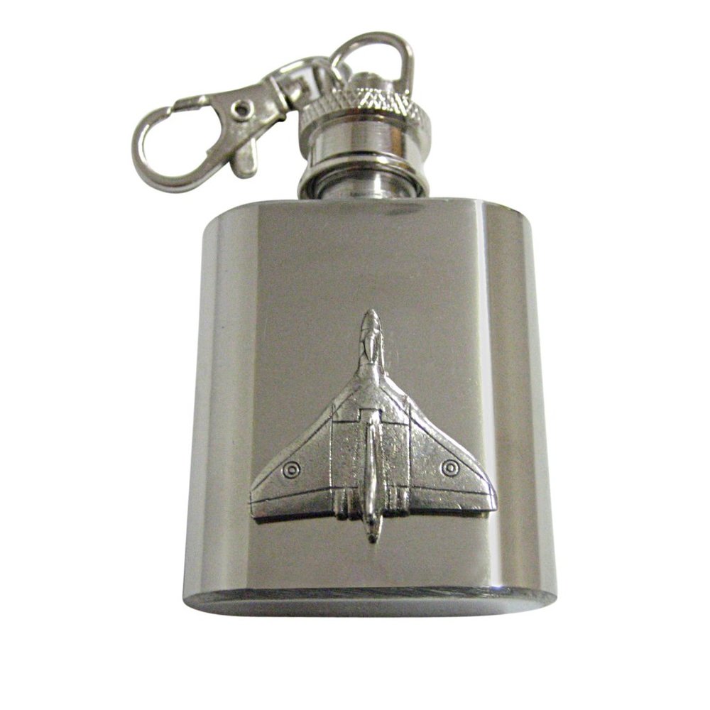 Textured Vulcan Plane 1oz Keychain Flask - image 1